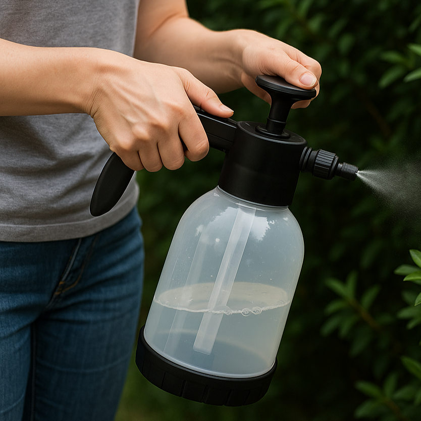 Pulverizator manual cu presiune, Zola, 2L, mod de pulverizare reglabil, plastic, 12.5 × 33 cm, negru/transparent Pulverizator manual cu presiune, Zola, 2L, mod de pulverizare reglabil, plastic, 12.5 × 33 cm, negru/transparent